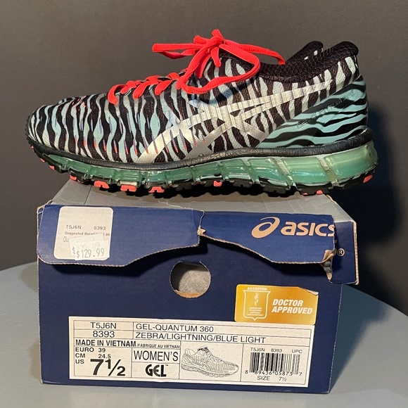 ASICS Gel-Quantum 360 Running Shoes Zebra Print Women’s 7.5 - Picture 7 of 7